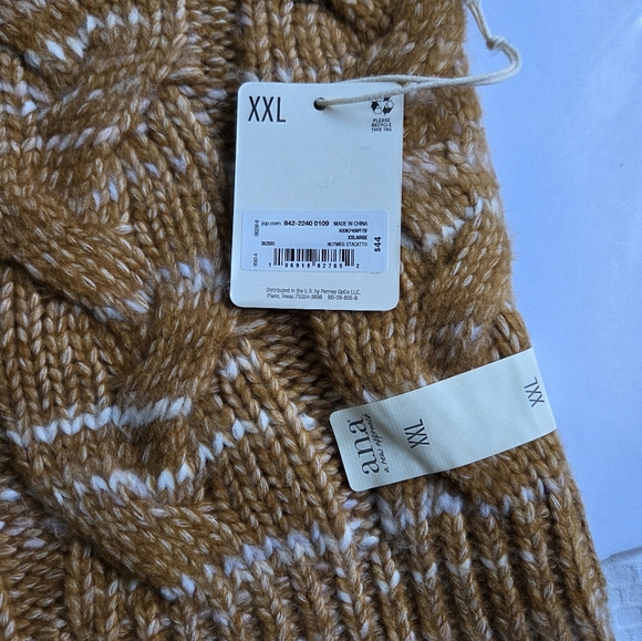 a.n.a Mock Neck Cable Knit Pullover Sweater - Picture 7 of 9